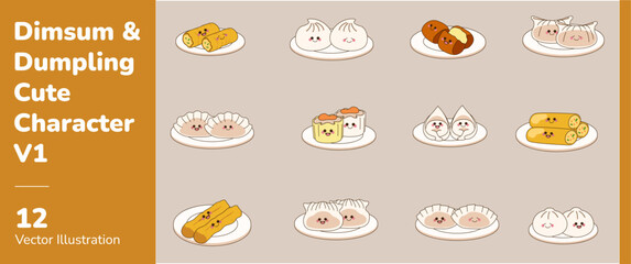 Dimsum & Dumpling Cute Character 1 
