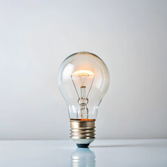 light bulb on black background