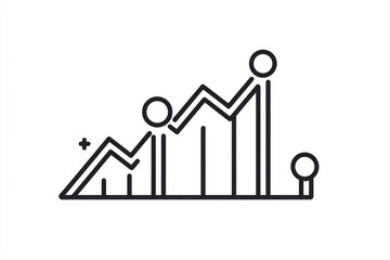 Economic downturn symbolized by a minimalist market decline line icon.