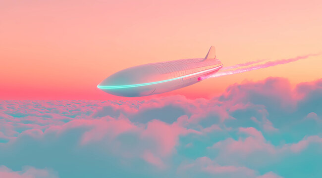 Chillwave Airship Adventure: Drifting Through Pastel Skies in Style