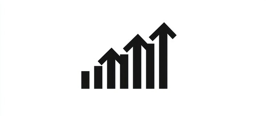 Sharp design of a success chart glyph icon, depicting advancement.