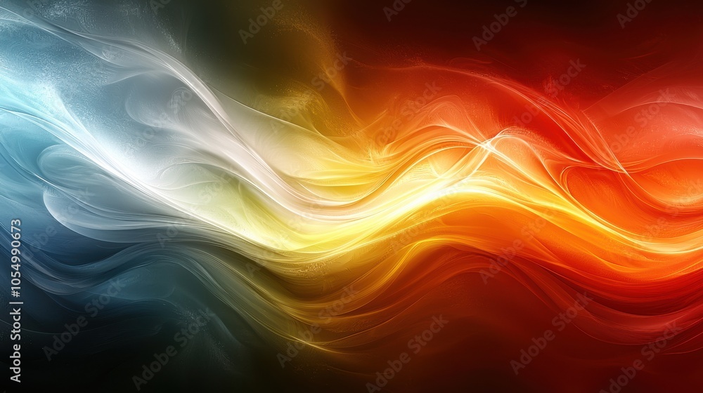 Poster colorful abstract swirling patterns reflecting a blend of light and motion in a vibrant gradient at 