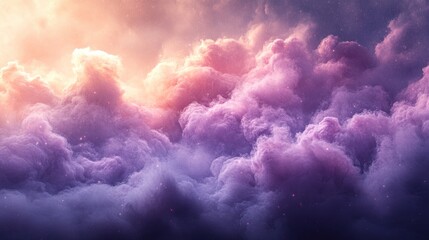 Abstract Purple Clouds with Glowing Stars
