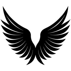 wings illustration silhouette vector image 