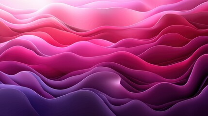 Obraz premium Vibrant undulating waves of pink and purple colors flowing smoothly across a textured background
