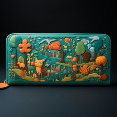 Whimsical wallet wildlife sanctuary concept of protecting assets