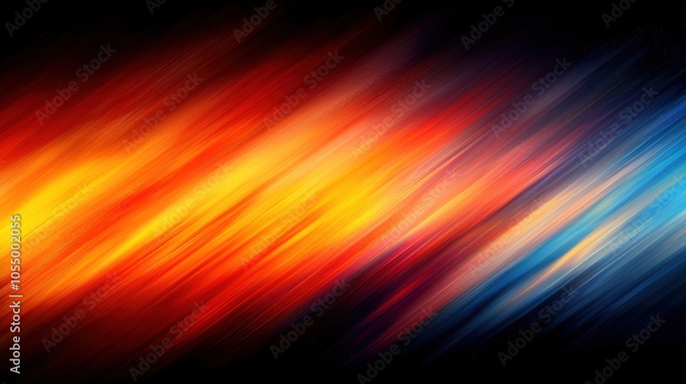 Poster dynamic blend of warm and cool colors creating an abstract background at dusk