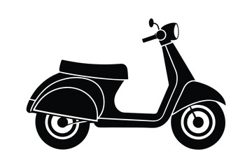 Modern Scooter Vector Silhouette 