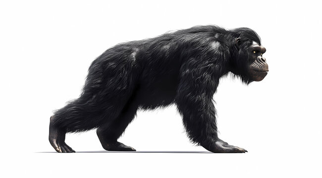 Gigantopithecus Realistically on White: Bringing Prehistoric Giants Back to Life