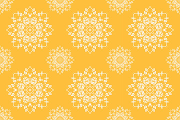 Damask Patterns Vintage Geometric Arabic Patternfolk Embroidery, Aztec Ornament Print. Design for Carpet, Wallpaper, Clothing, Wrapping, Fabric