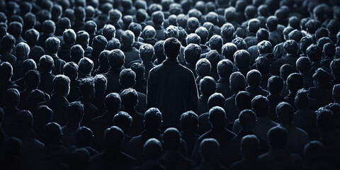  Silhouetted Crowd at a Night Event