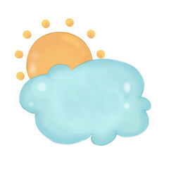 Obraz premium cloud and sun