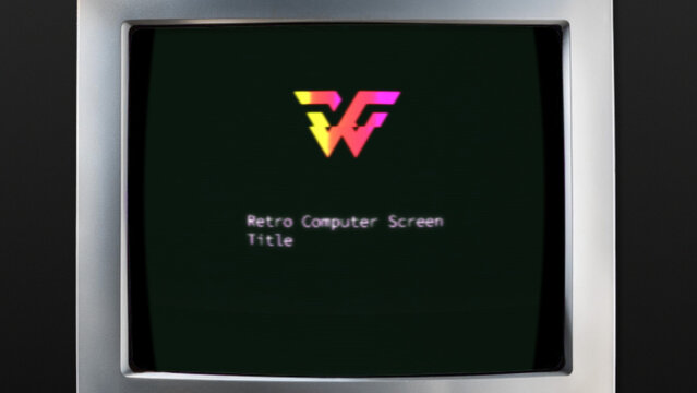 Retro Computer Logo Reveal 367 1:1 16:9 9:16