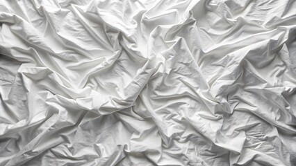 White crumpled fabric texture background