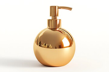 gold pump hand wash cosmetics bottle 3d rendering