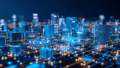 Digital Metropolis: A Futuristic Cityscape