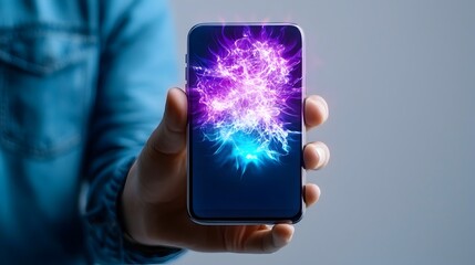 Person Curating Music Playlist on Digital App with Clean White Background