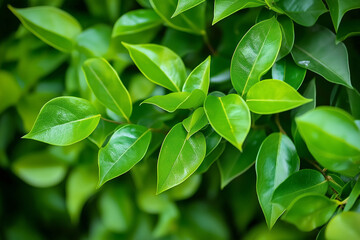 Fototapeta premium Close up nature view of green leaves background