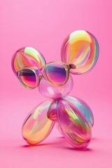 Fototapeta premium Holographic Balloon Animal with Sunglasses