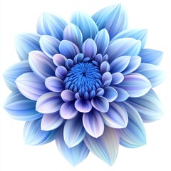 Obraz premium Stunning Blue Dahlia Illustration