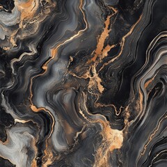 Obraz premium Black Marble with Gold Veins
