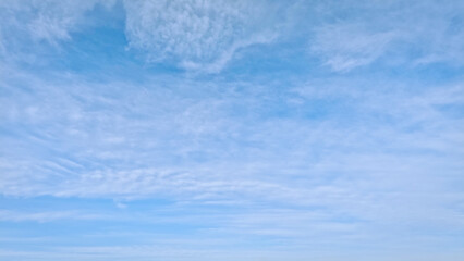 nice huge white clouds in the blue sky background - photo of nature