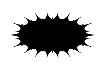 シンプルな線の叫ぶような吹き出し