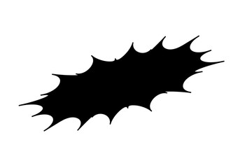 シンプルな線の叫ぶような吹き出し