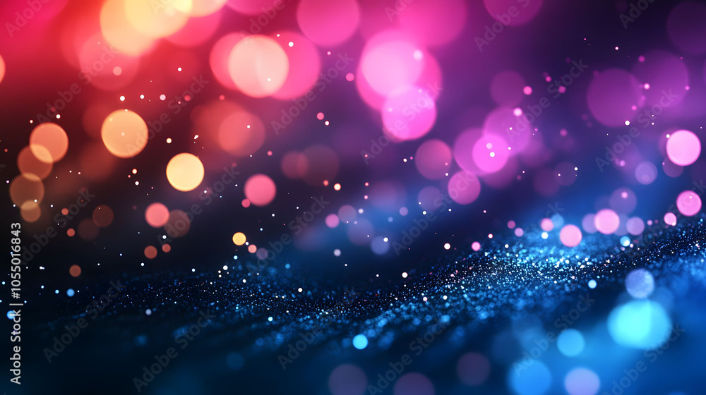 Poster a vibrant abstract background featuring dynamic motion blur, glowing lines, and colorful waves that 