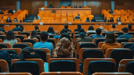 Fototapeta premium Students in a lecture hall