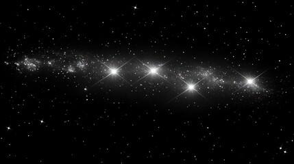 Fototapeta premium A band of stars and distant galaxies in a dark night sky