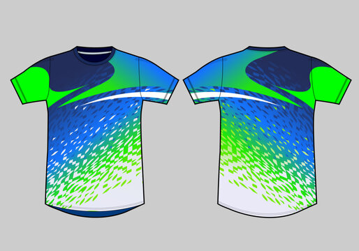 Sports t-shirt template design mockup jersey uniform
