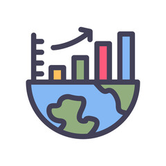earth bar graph filled style