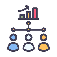 teamwork chart graph filled style