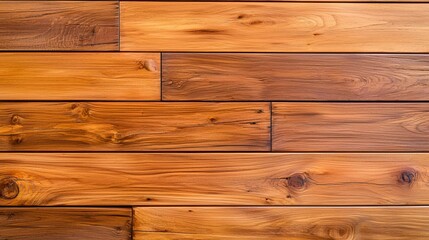 Fototapeta premium Varnished wood wall paneling in a modern office, professional and stylish, sleek matte finish, soft lighting, balanced color palette with cool and warm tones