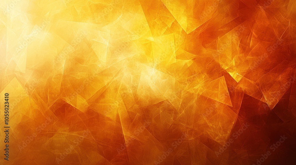 Poster vibrant abstract design featuring warm hues of orange and yellow, creating a dynamic and energetic b