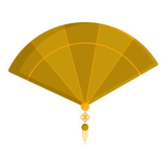 Chinese traditional fan illustration on the white background