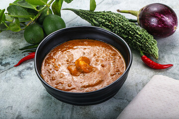 Indian cuisine - Masala with prawn