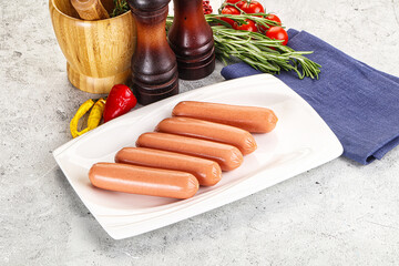 Boiled sausages for breakfast