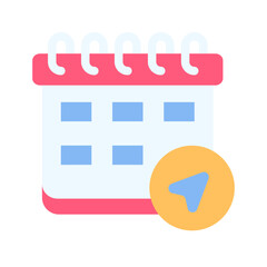 Fototapeta premium calendar pointer flat style