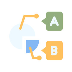 pie chart multiple choice flat style