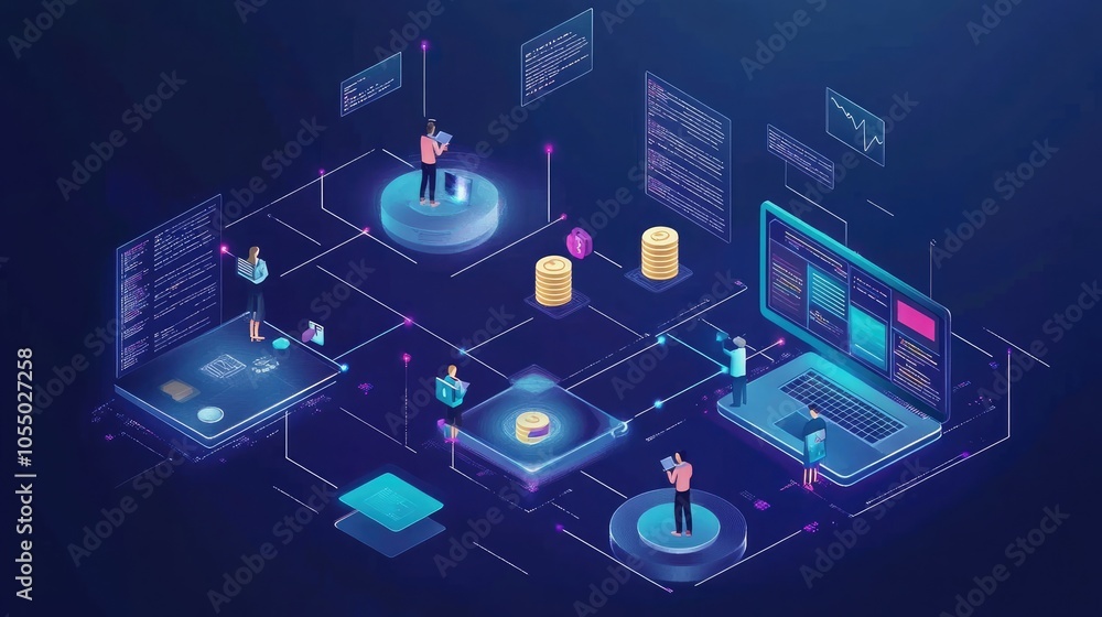 Poster smart contract processing on a blockchain network interface