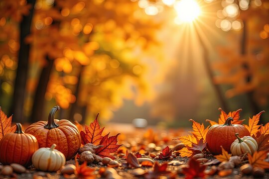 Ai autunno nei boschi con le zucche 02