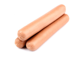 Sausage  isolated on the white background. Sausage for hot dog