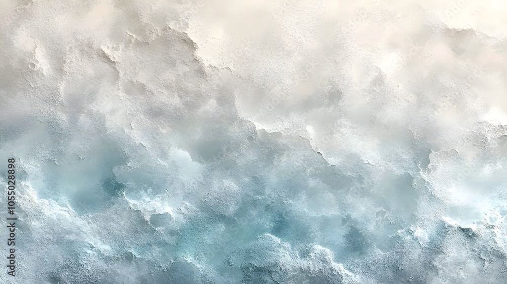 Aufkleber an abstract representation of clouds featuring soft shades of white and light blue, creating a seren