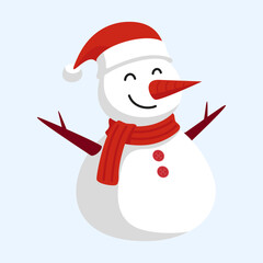 Hand drawn Cute snowman christmas