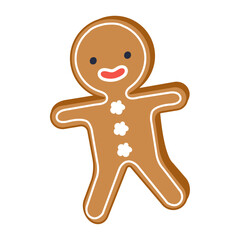 Hand drawn gingerbread man cookie
