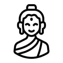 buddha outline style