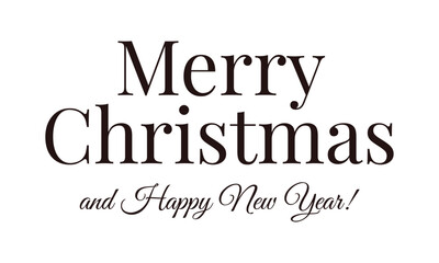 Merry Christmas Hand Lettering on a white