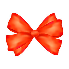 Ribbon bow clipart illustration isolated on white